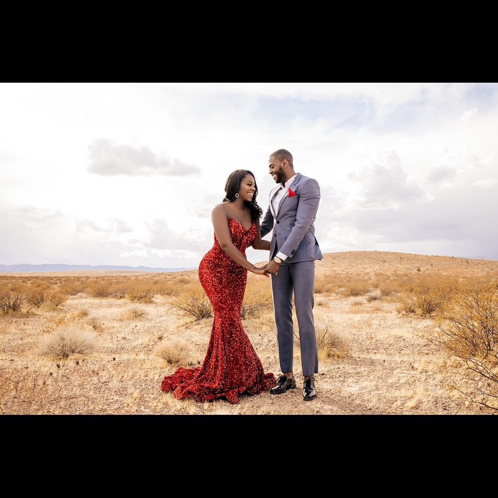 Red mermaid Portia & Scarlett Gown